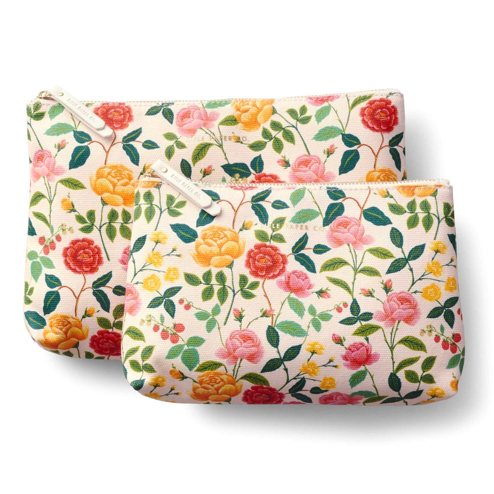 Roses Zippered Pouch Set