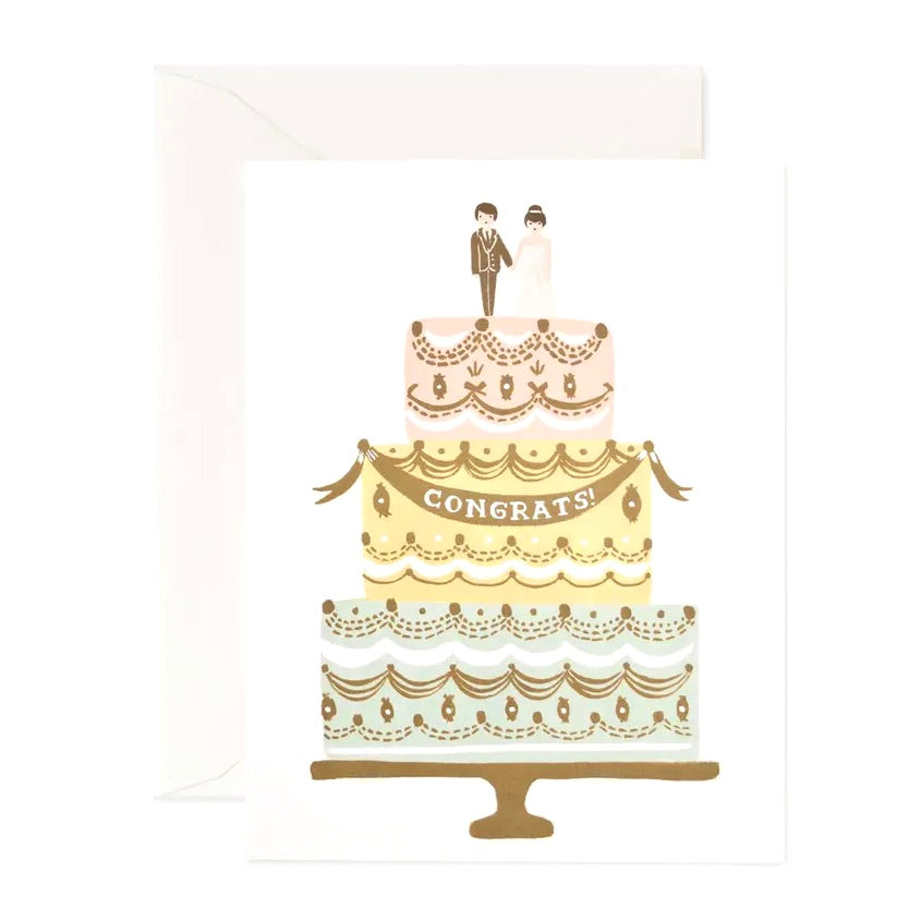 Congrats Wedding Cake Card