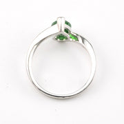 Alternate View Silver Created Emerald 2ct Tear Ring