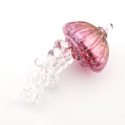 Glass Large Cranberry Hanging Jellyfish Ornament
