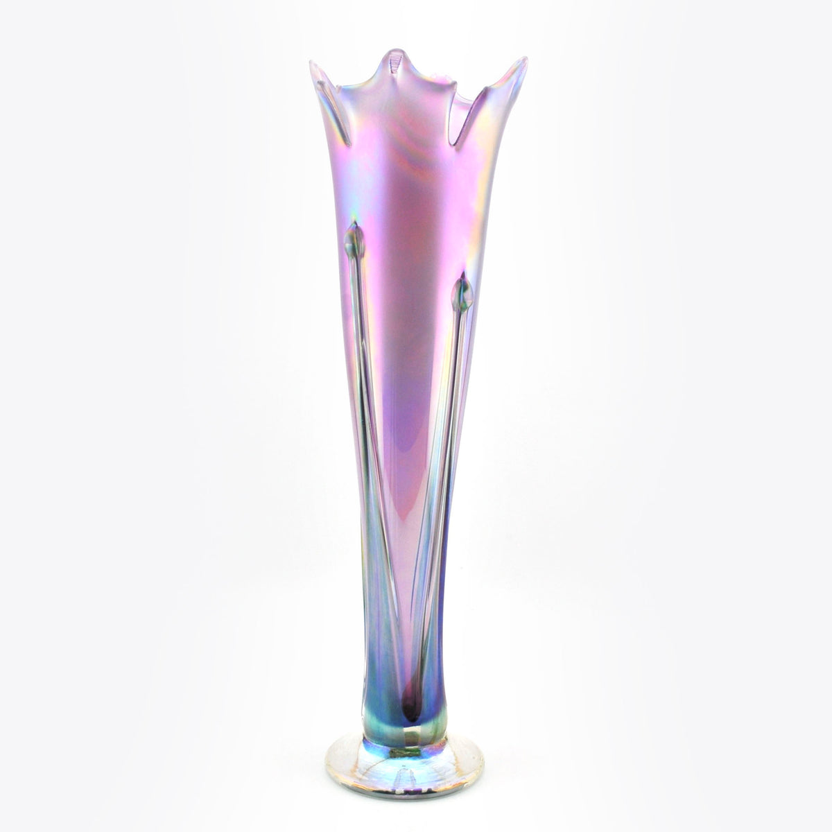 Glass Purple Flower Vase