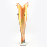 Glass Salmon Flower Vase