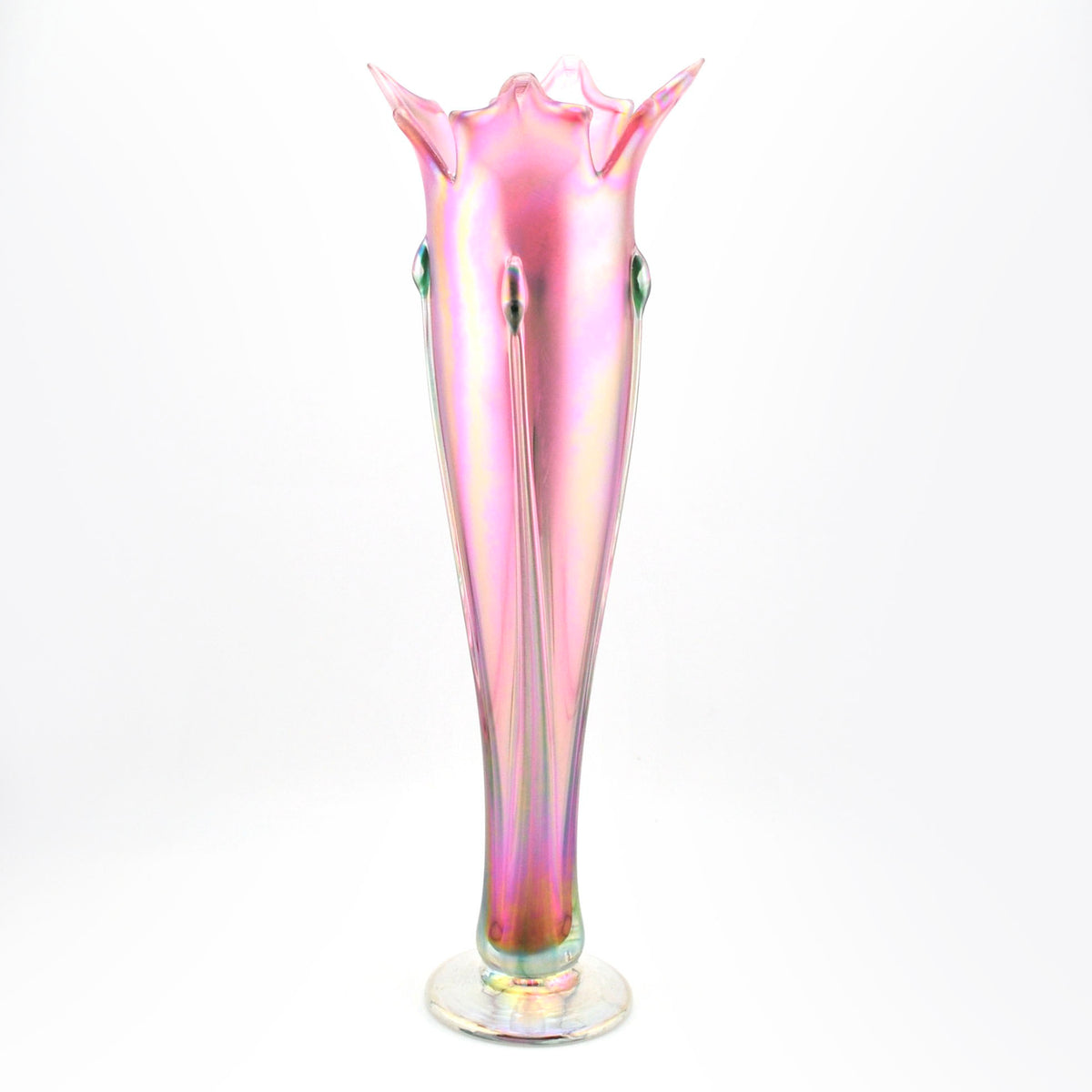 Glass Wine Red Flower Vase