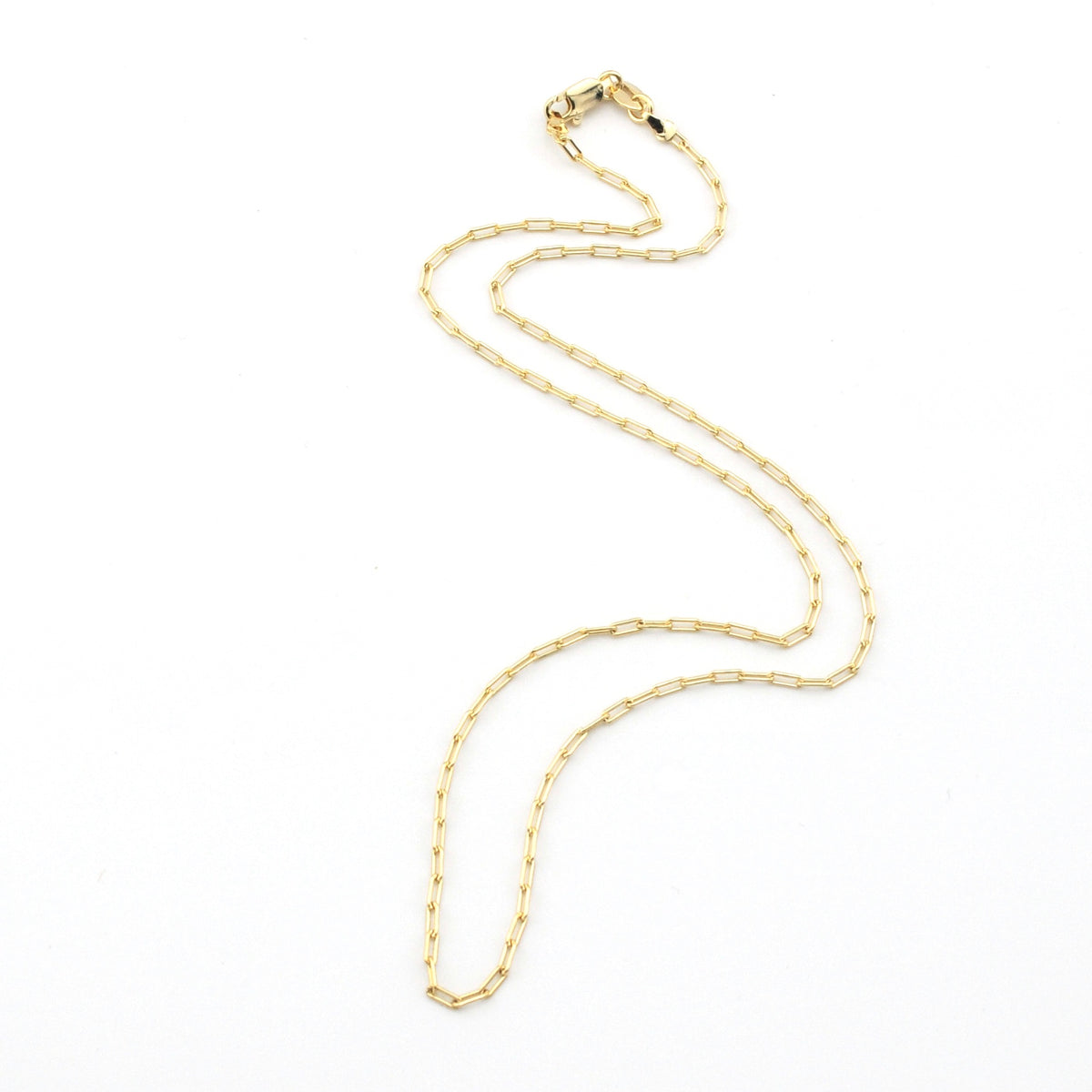 Gold Fill 18 Inch Mini Paperclip Chain