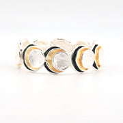 Gold Silver Layered Circle Bracelet
