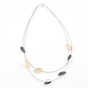 Gold Silver Leaf Necklace