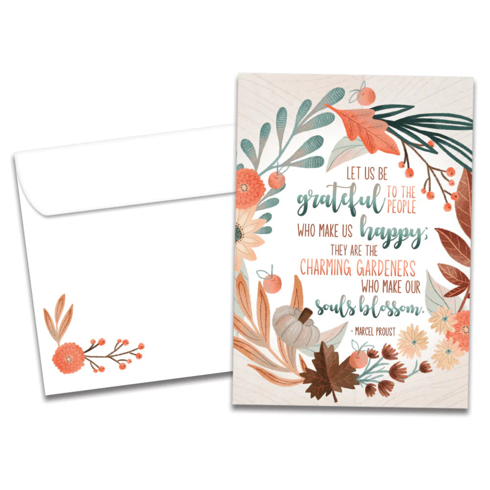 Floral card with envelope on a white background