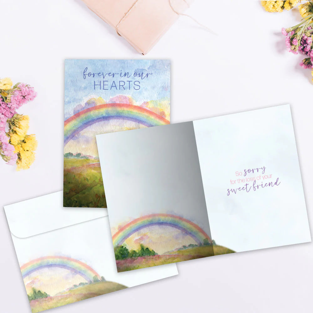 Greeting Rainbow Bridge Sympathy Card