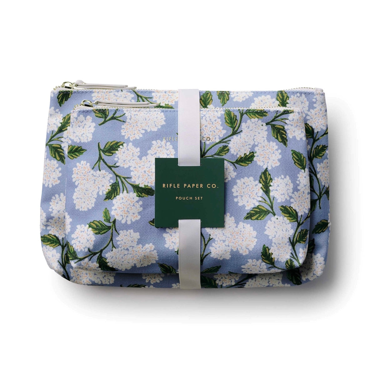 Hydrangea Zippered Pouch Set with Packaging