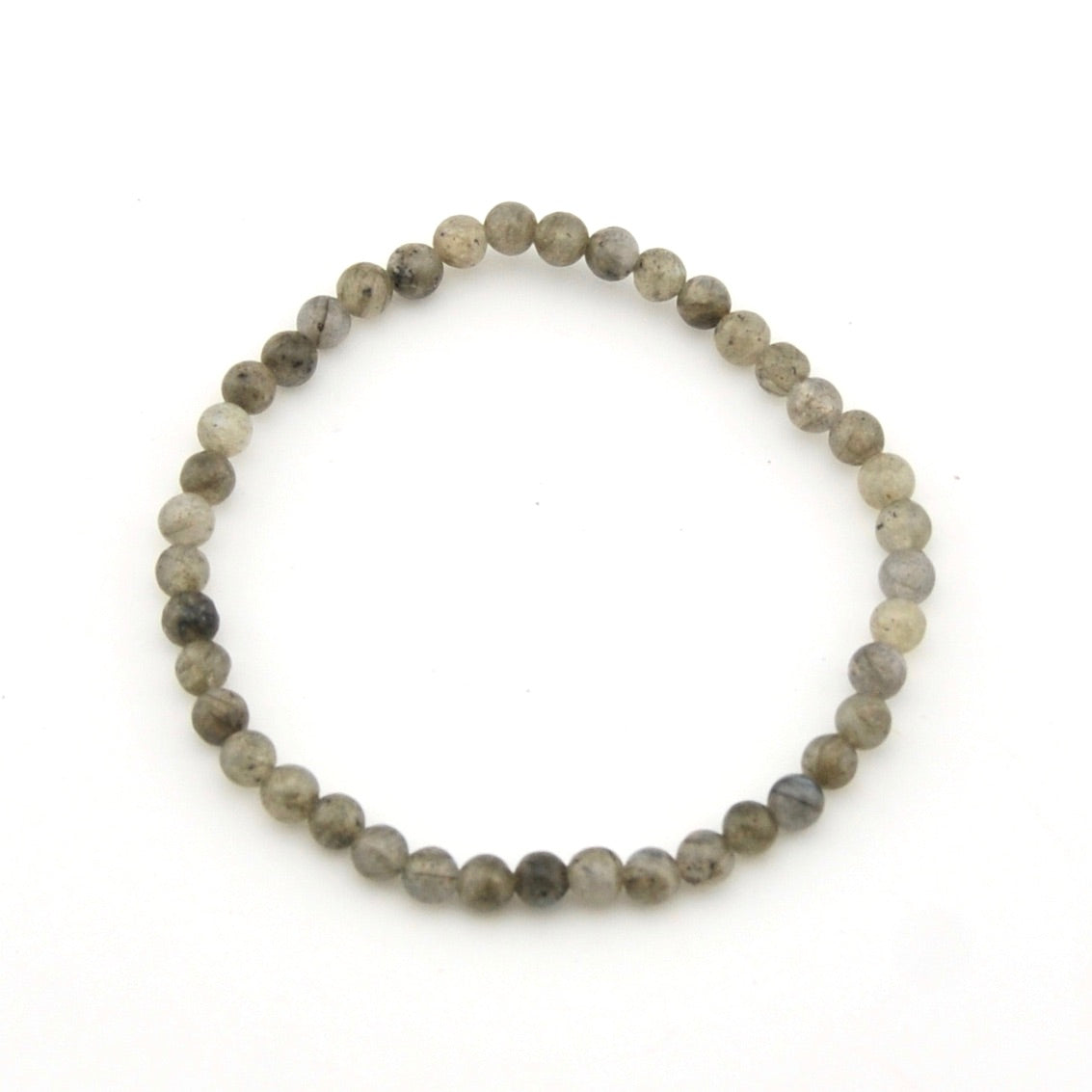Round beaded bracelet on a white background