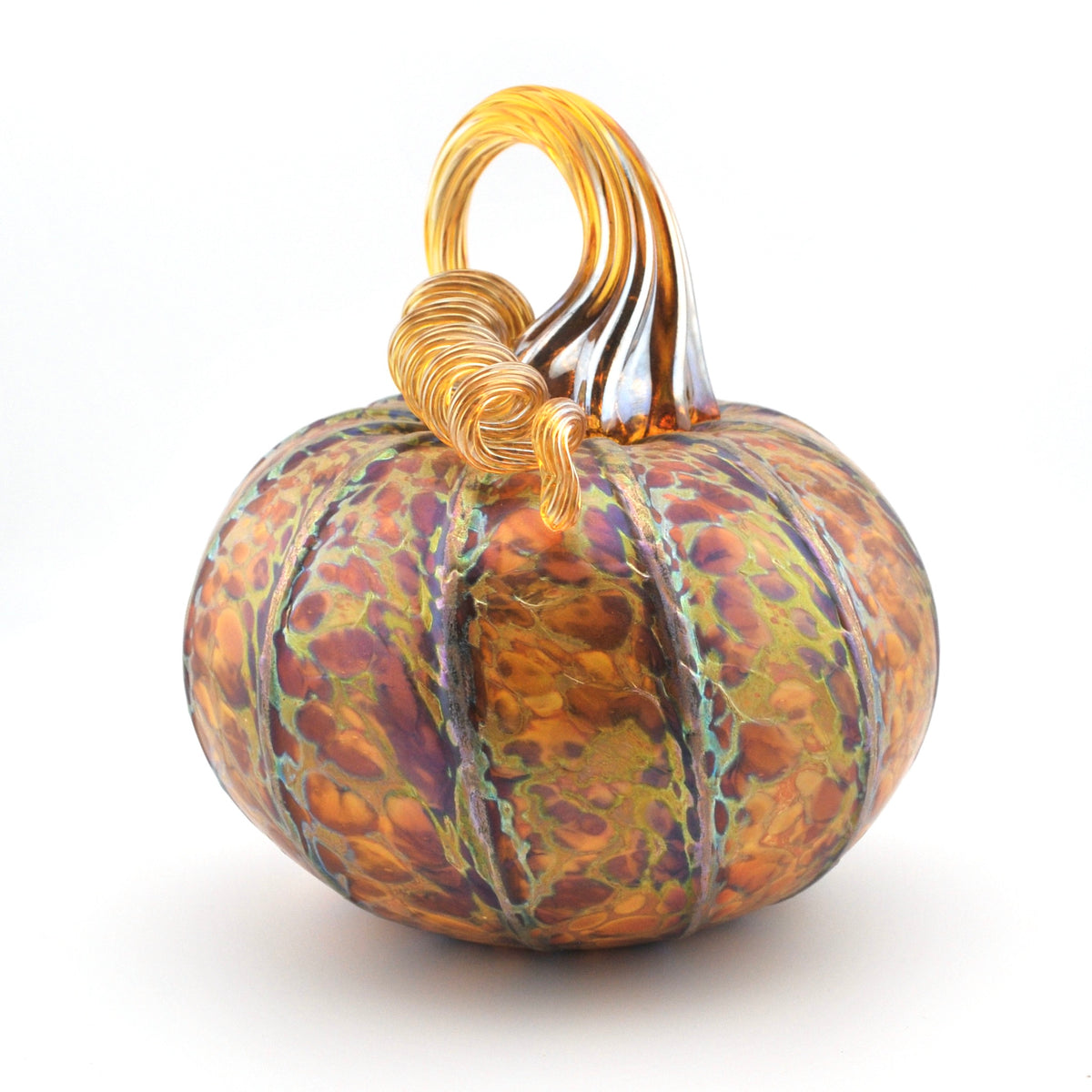 Large Harvest Glass Pumpkin
