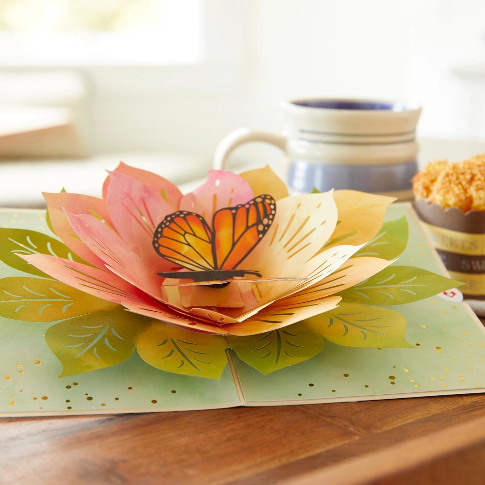 Monarch Butterfly Bloom Pop Up Card