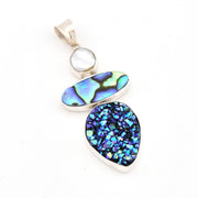 Pearl Abalone Druzy Agate Pendant