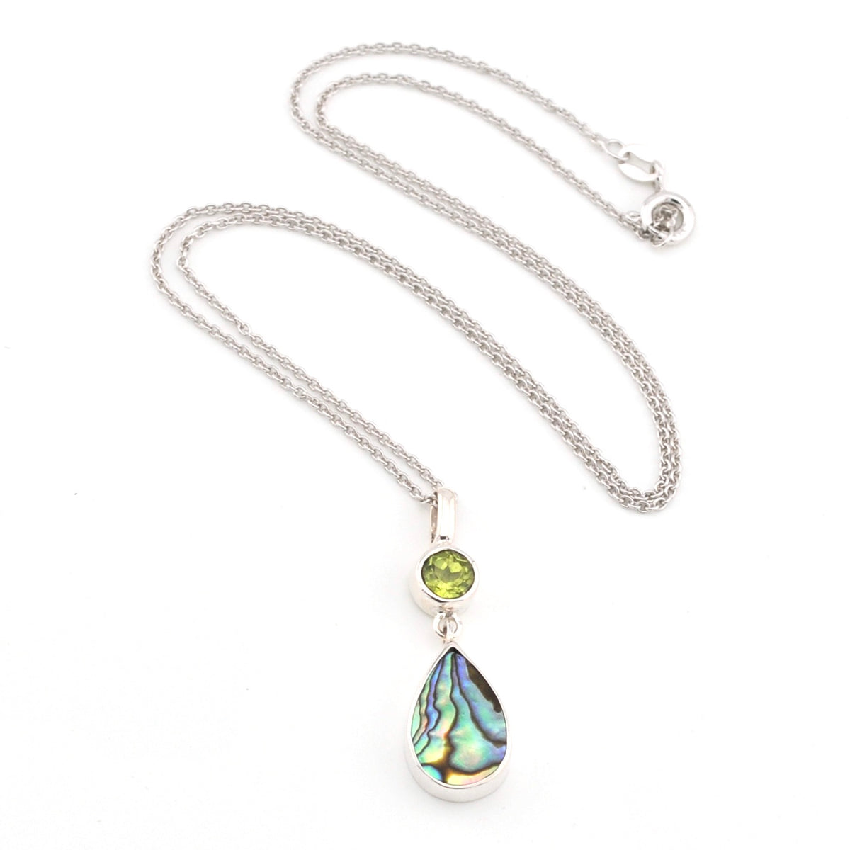 Peridot Abalone Necklace