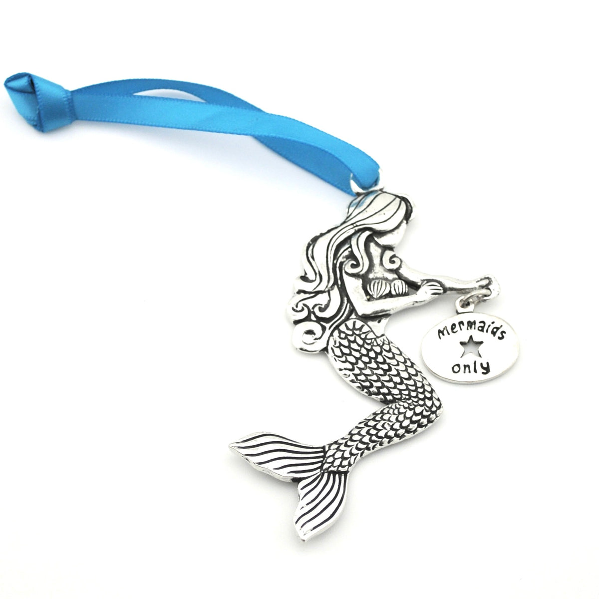 Pewter Mermaids Only Ornament