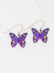 Purple Mariposa Butterfly Earrings