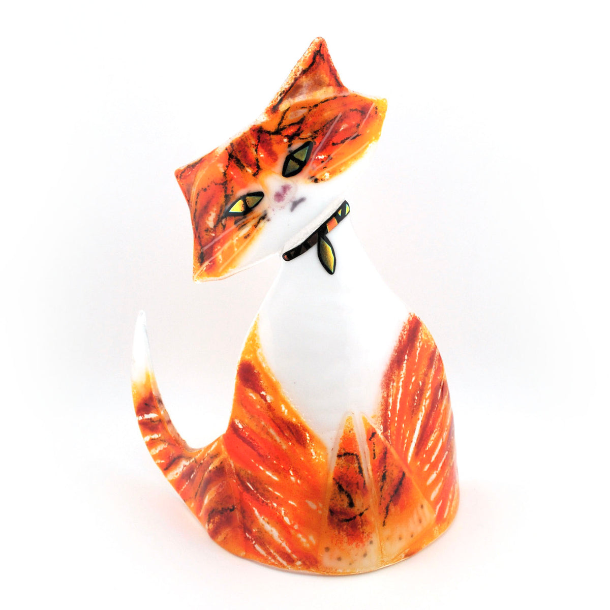 Red Tabby Glass Cat