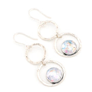 Roman Glass Double Circle Earrings 18602