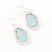 Roman Glass Teardrop Dangle Earrings 853