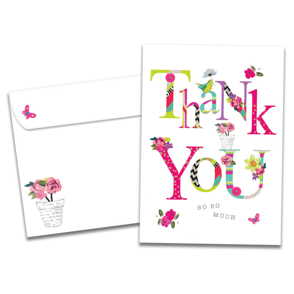 Flowery Thanks Greeting Card