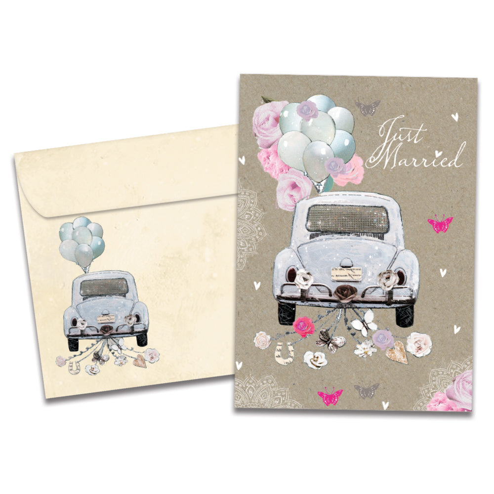 Just Married Greeting Card