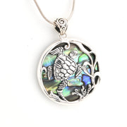 Side View  Abalone Sea Turtle Pendant