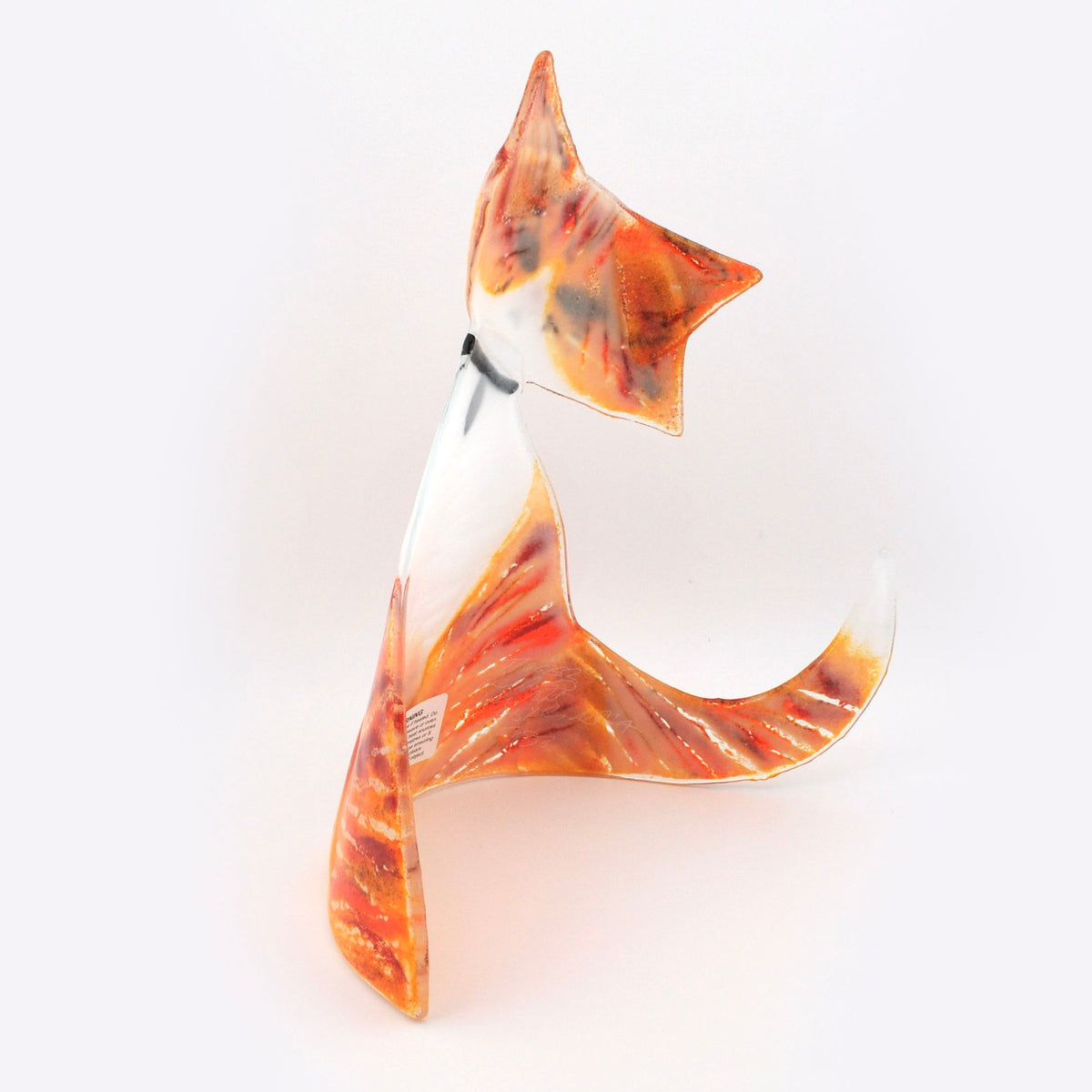Side View Red Tabby Glass Cat