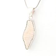Silver pendant on a white background