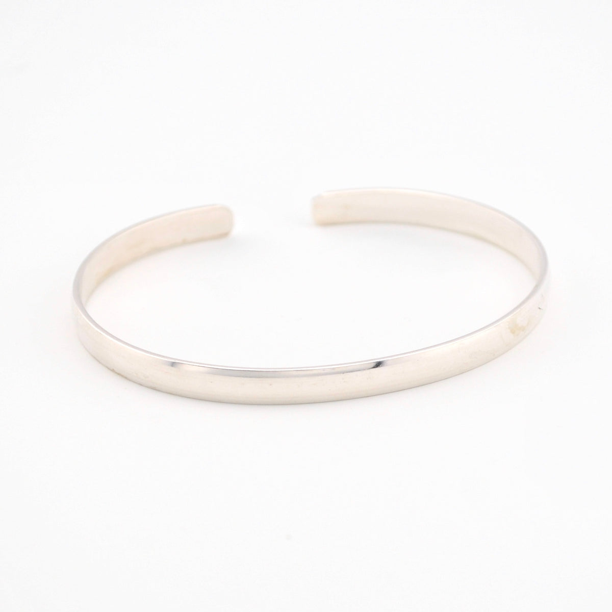 Silver bracelet on a white background