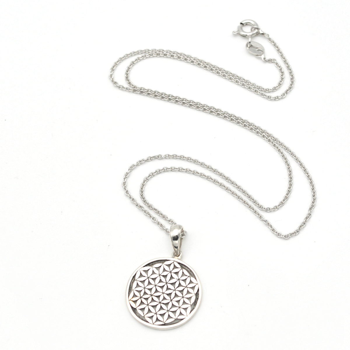 Sterling Silver Flower of Life Necklace