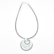 Teal Multi Circle Pendant Necklace