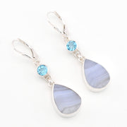 Topaz Blue Lace Agate Earrings