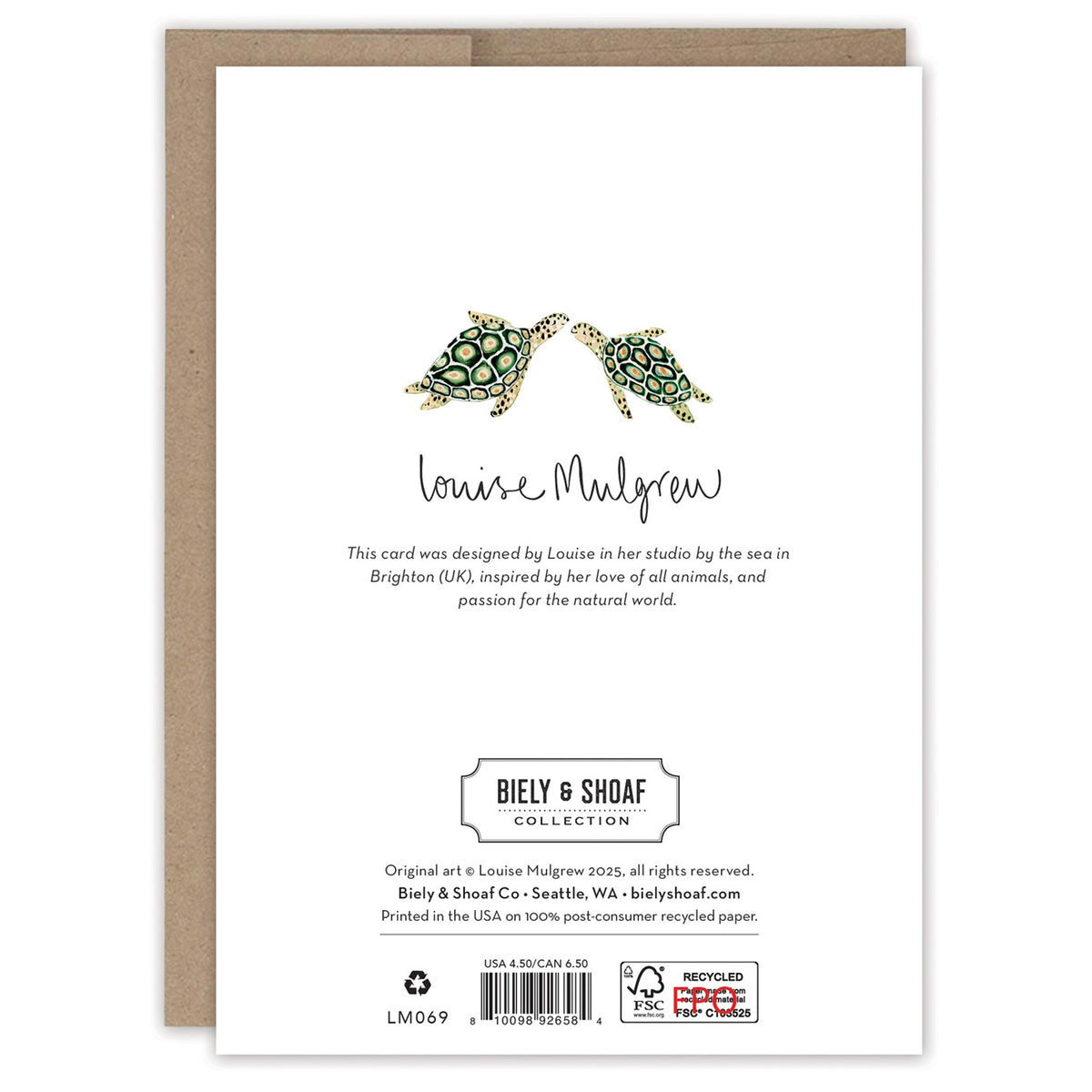 Turtley in Love Anniversary Card Back