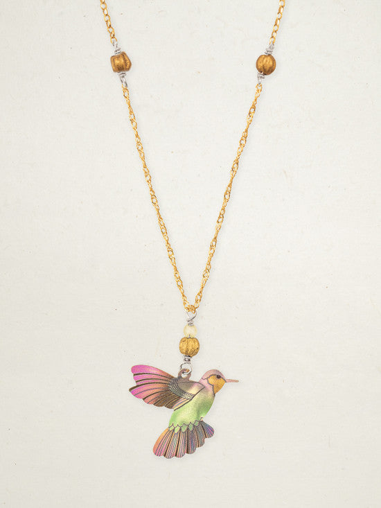 Living Coral Picaflor Pendant Necklace