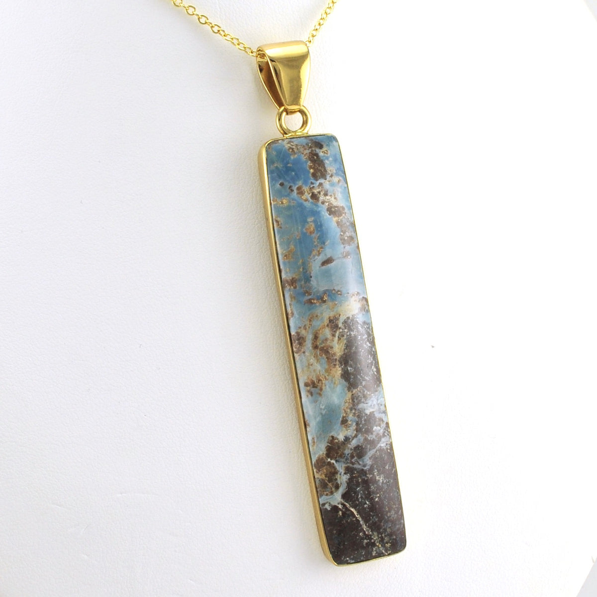 Alt View Alchemía Aztec Lapis Long Rectangle Pendant