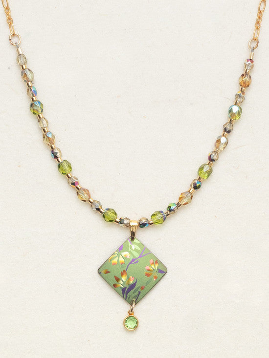 Green Garden Sonnet Beaded Necklace