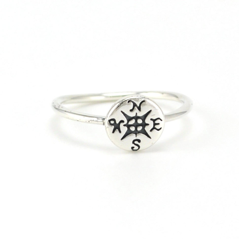 Sterling Silver Compass Ring