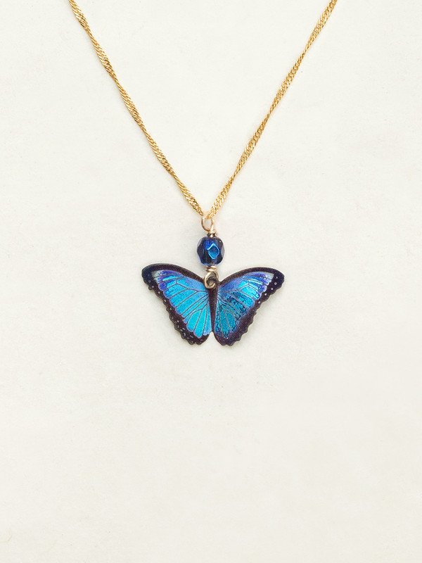 Blue Radiance Bella Butterfly Pendant Necklace