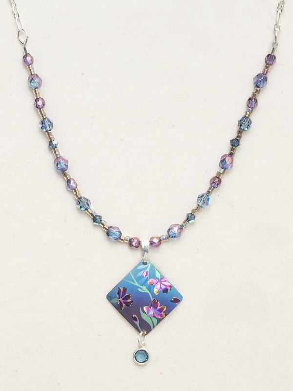 Blue Garden Sonnet Beaded Necklace