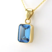 Alchemía Blue Topaz Rectangle Pendant
