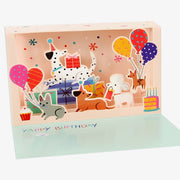 Dog Party Shadowbox Greeting Card