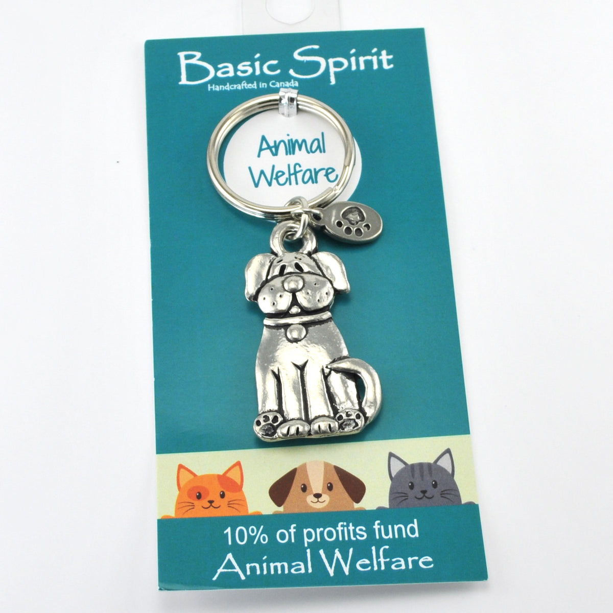 Handcrafted Pewter Dog Key Ring