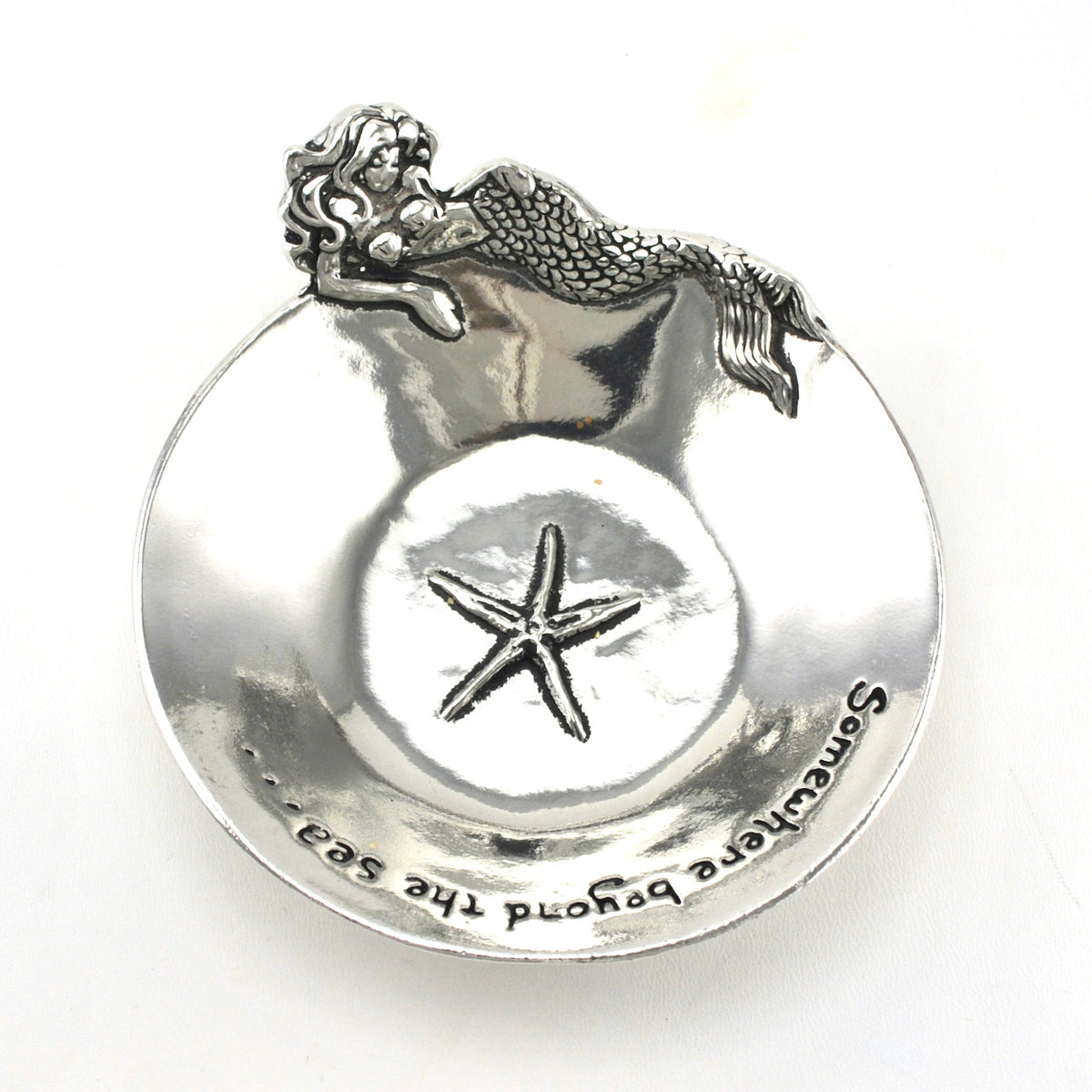 Pewter Mermaid Trinket Bowl