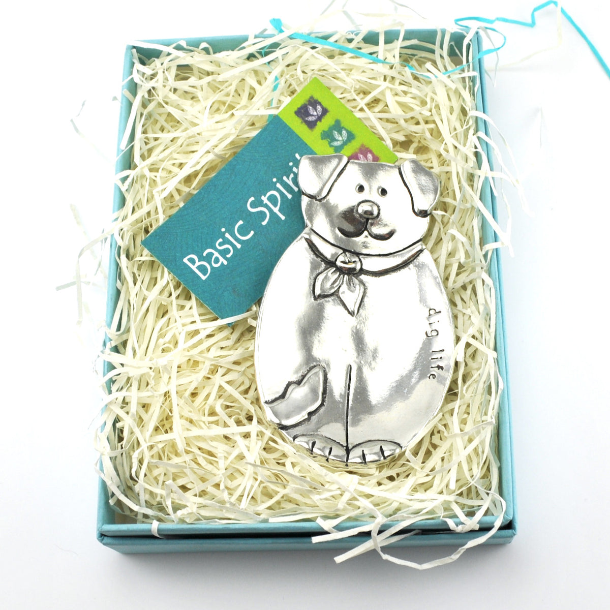 Handcrafted Pewter Dig Dog Small Tray