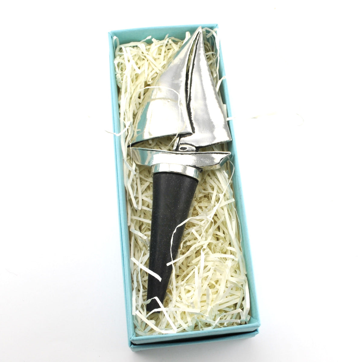 Pewter Sailboat Bottle Stopper