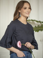 Model View Blue Mist Jardin Party Earrings