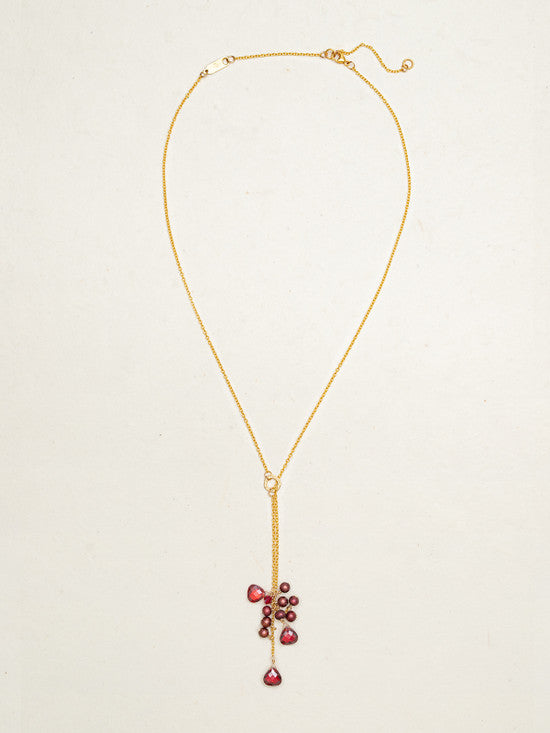 Alt View Cranberry Gala Lariat Necklace
