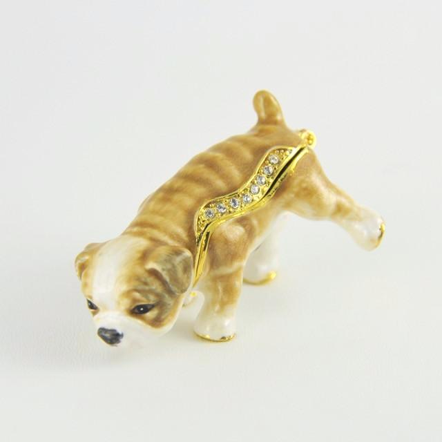 Tinkles Bulldog Enamel Miniature Box