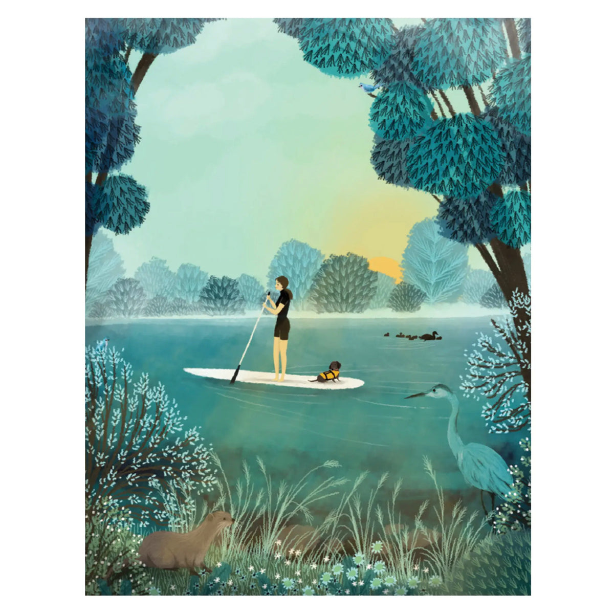 Paddle boarding Birthday Card