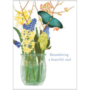 Butterfly Flowers Sympathy Card